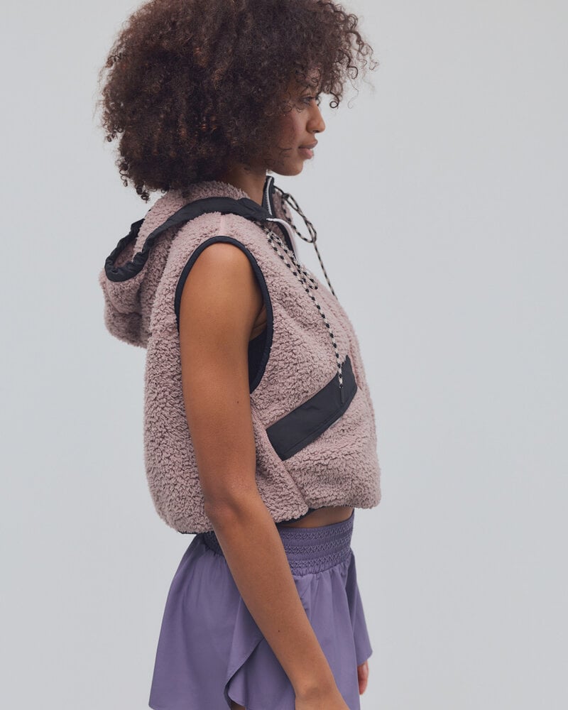 Free People Sky High Fleece Vest | Plum