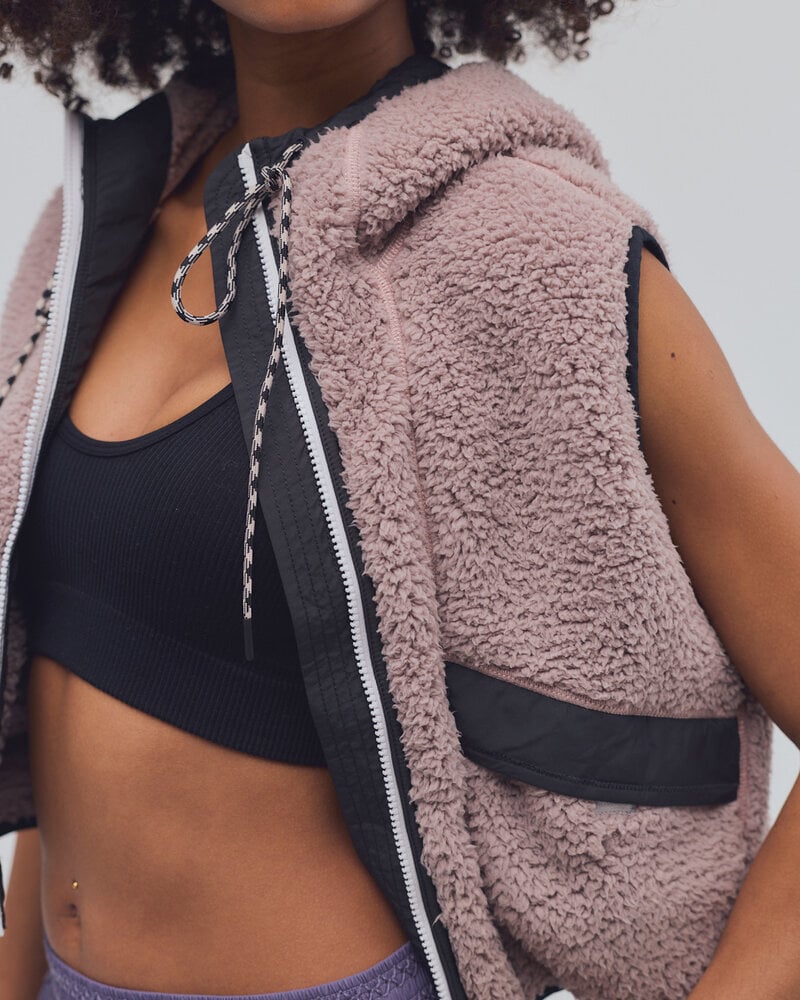 Free People Sky High Fleece Vest | Plum