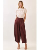 Bolton Linen Balloon Pants | Brown