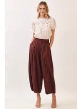 Bolton Linen Balloon Pants | Brown