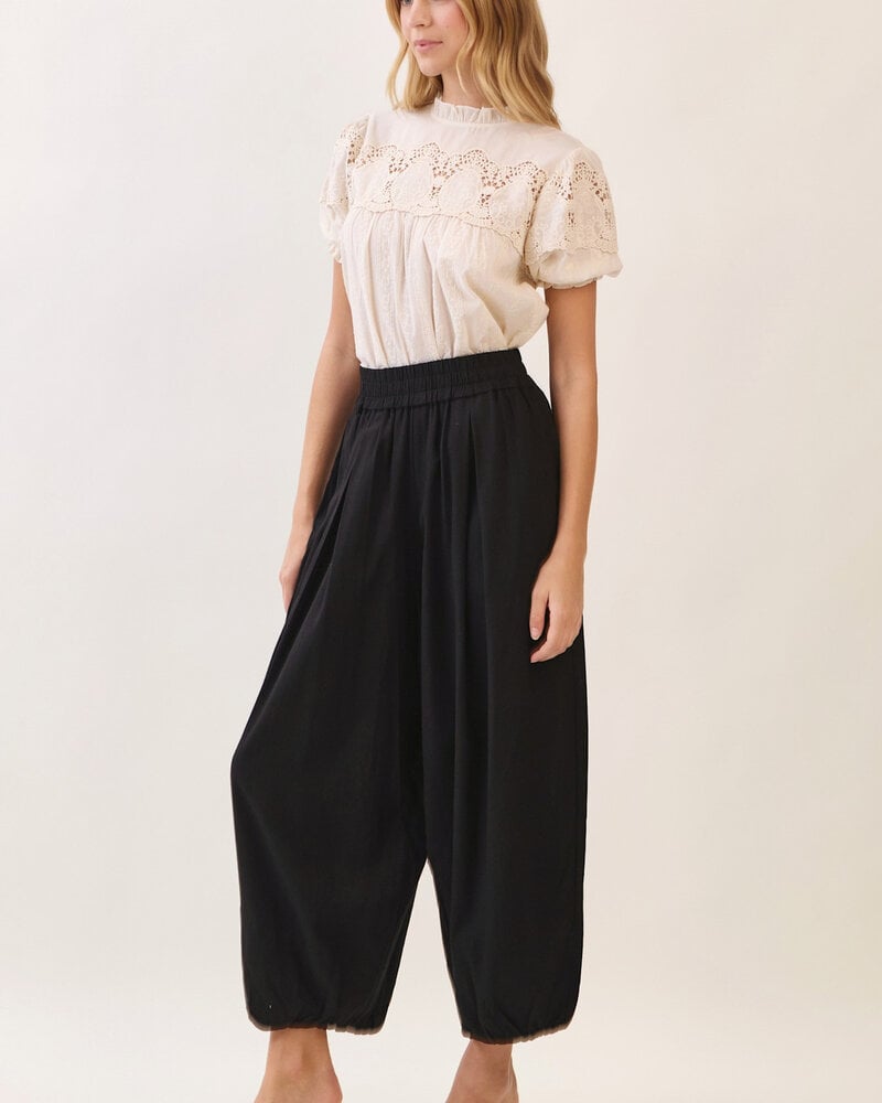 Bolton Linen Balloon Pants | Black