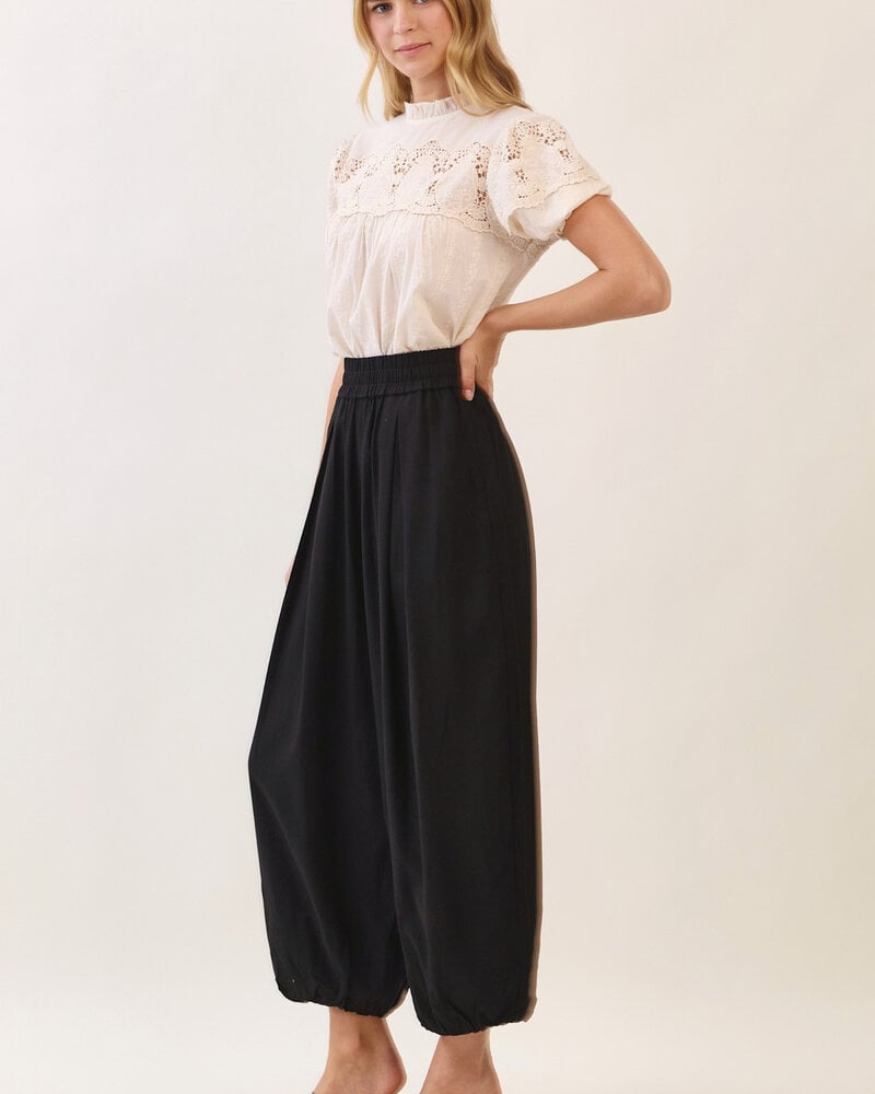 Bolton Linen Balloon Pants | Black