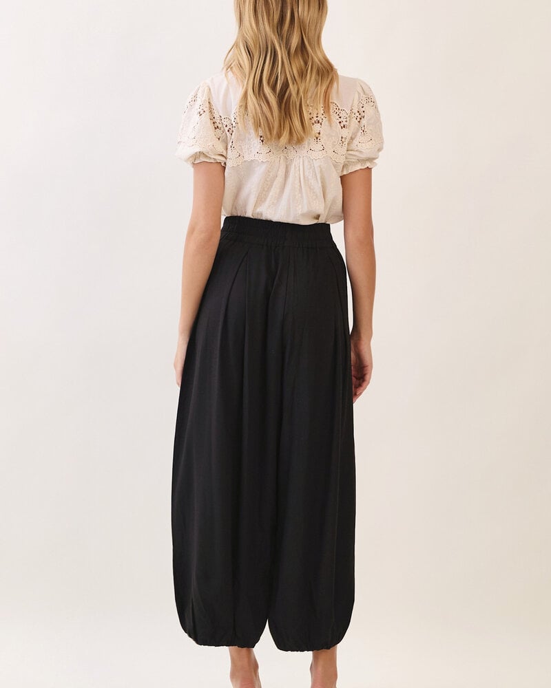 Bolton Linen Balloon Pants | Black