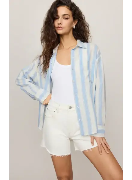 Z Supply Perfect Striped Linen Button Up | Skyline