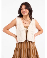 Junie Pointelle Sweater Vest