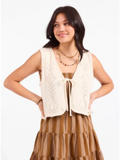 Junie Pointelle Sweater Vest