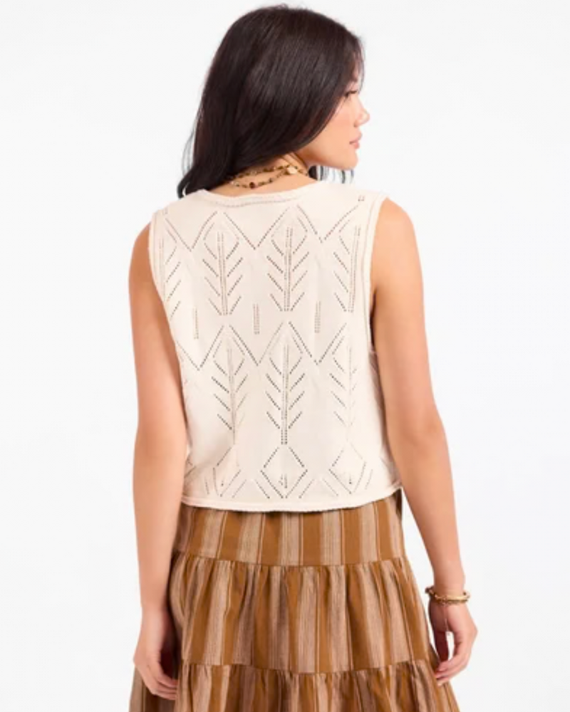 Junie Pointelle Sweater Vest