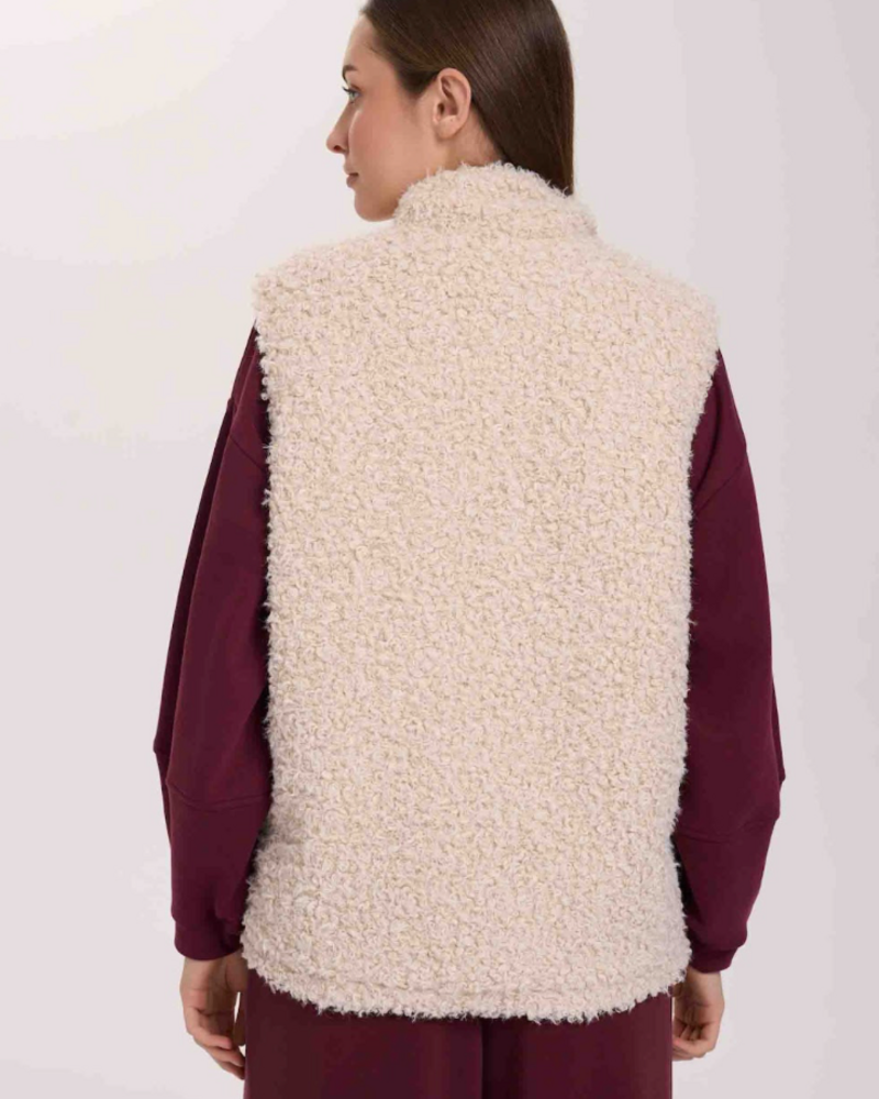 Teddy Sherpa Vest | Biege