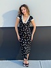Parry Polka Dot Satin Dress