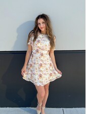 Catherine Floral Burnout Mini Dress