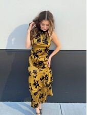Fhonda Floral Burn Out Dress