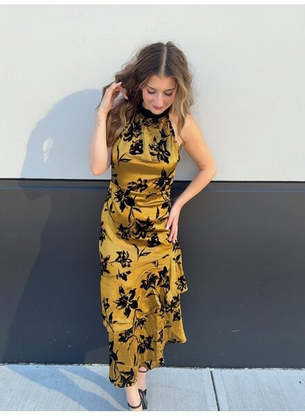 Fhonda Floral Burn Out Dress