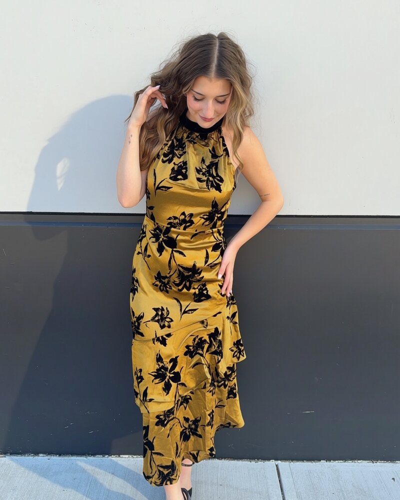 Fhonda Floral Burn Out Dress