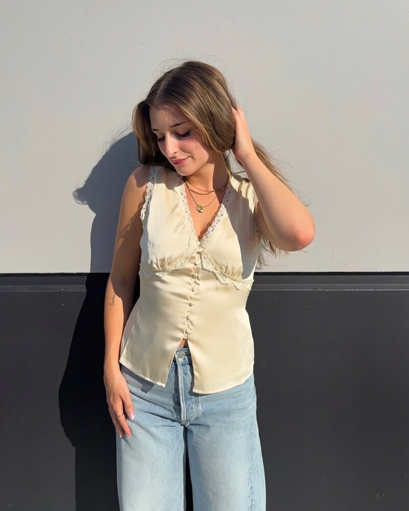 Grace Lace Top | Cream