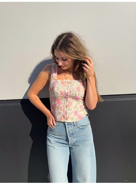 Floral Square Crop Top