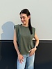 Collings Top With Shoulder Pads | Forest
