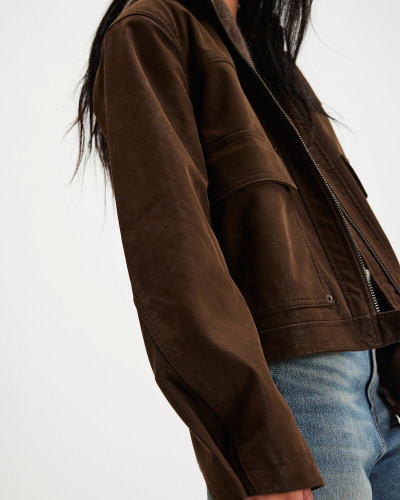 Free People Blair Vegan Suede Jacket
