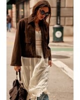 Free People Blair Vegan Suede Jacket