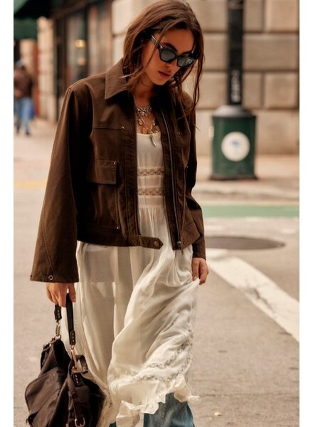 Free People Blair Vegan Suede Jacket