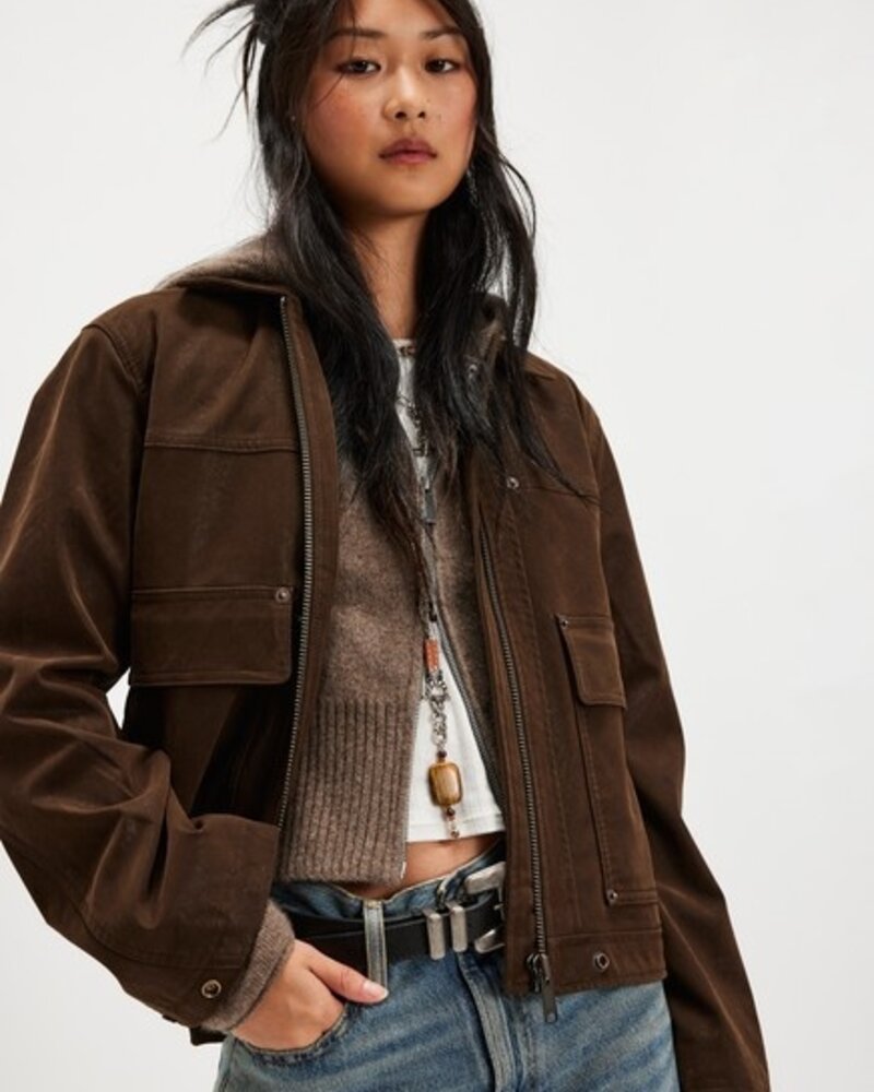 Free People Blair Vegan Suede Jacket
