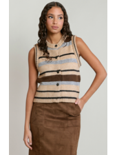 Astrid Stripe Knit Vest