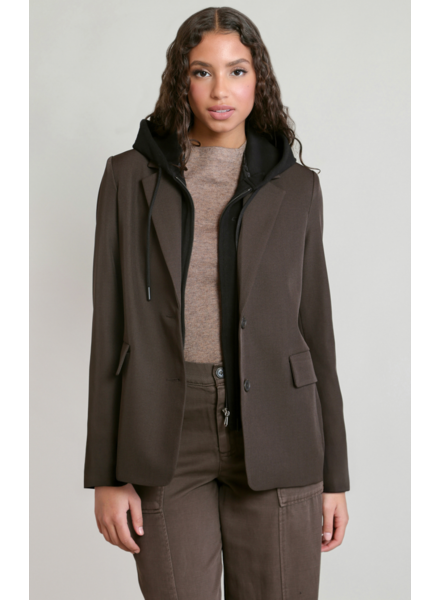Detachable Hooded Blazer