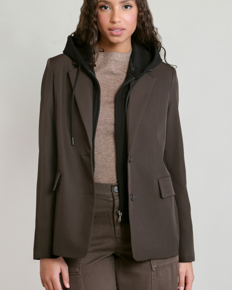 Detachable Hooded Blazer