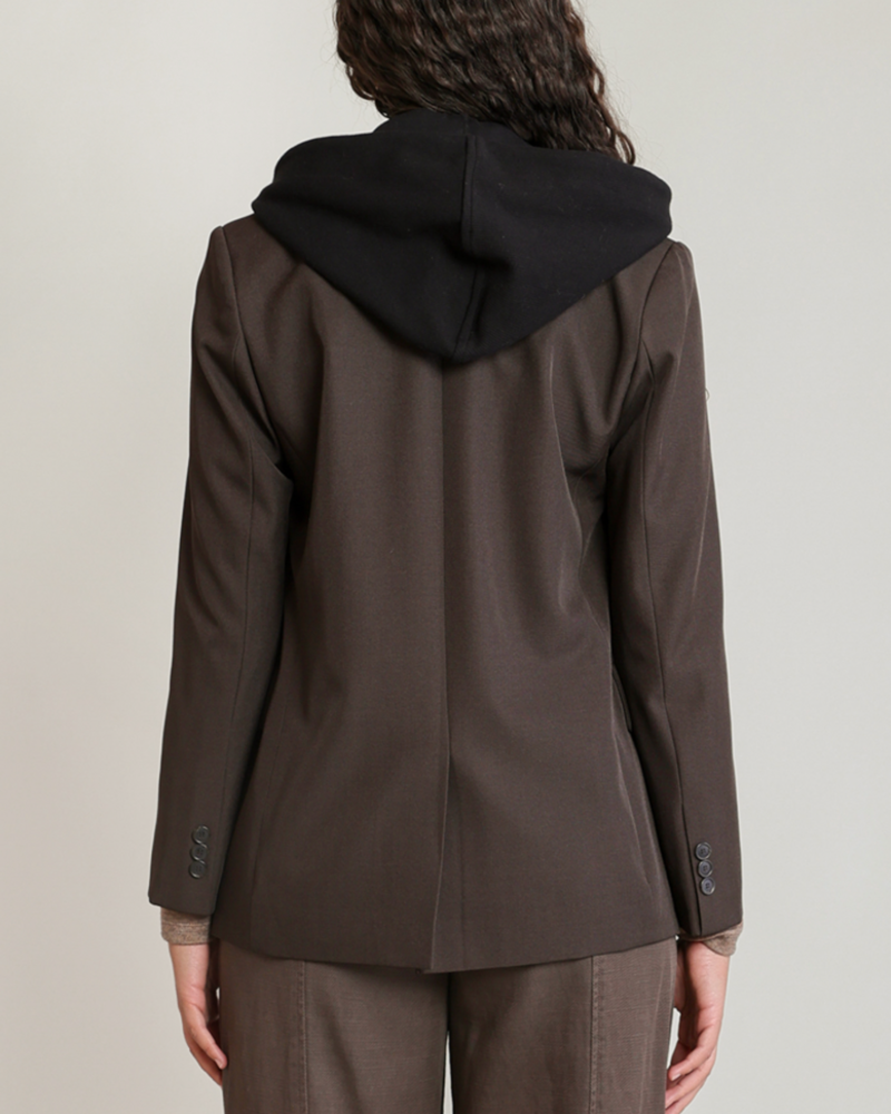 Detachable Hooded Blazer