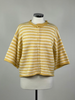 Tobi Knit Cardigan Stripe Top | Mustard