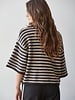 Tobi Knit Cardigan Stripe Top | Black