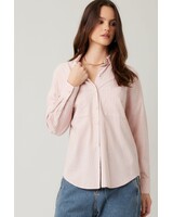 Sloan Striped Cotton Blouse | Pink