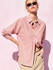 Sloan Striped Cotton Blouse | Red