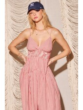 Stephanie Striped Maxi Dress | Red