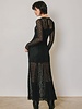 Lace Sculpted Maxi Dress | Black