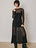 Lace Sculpted Maxi Dress | Black