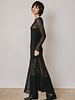 Lace Sculpted Maxi Dress | Black