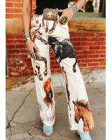 Vintage Running Horse Wide Leg Jean