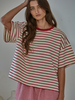 Landon Striped Tee | Red