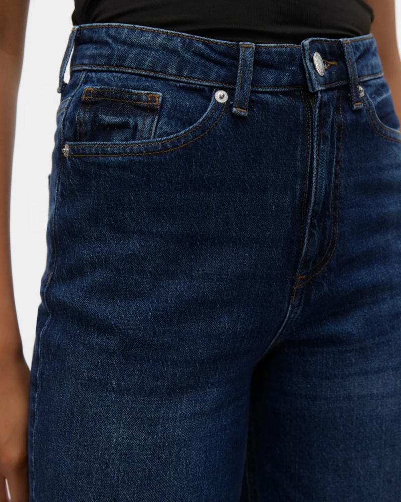 Vero Moda Tessa Wide Leg Jean | Deep Blue 32" Inseam