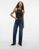Vero Moda Tessa Wide Leg Jean | Deep Blue 34" Inseam