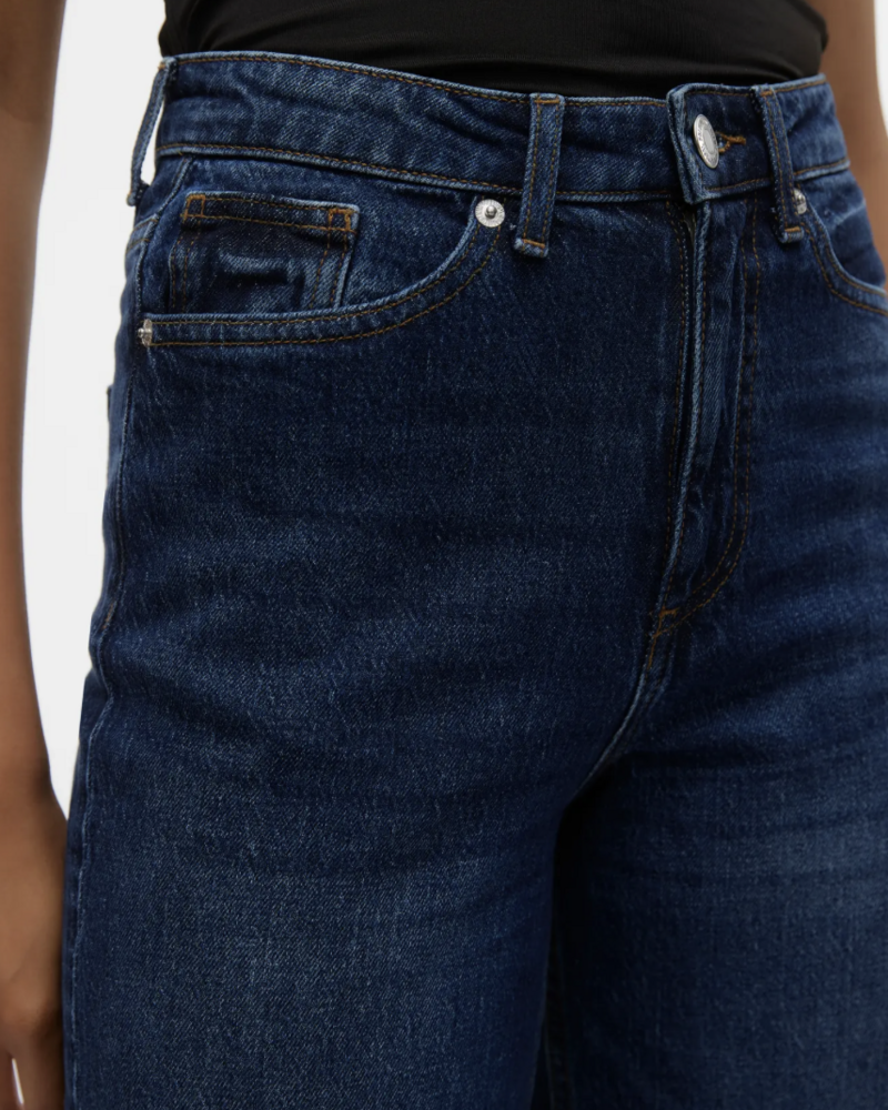 Vero Moda Tessa Wide Leg Jean | Deep Blue 34" Inseam