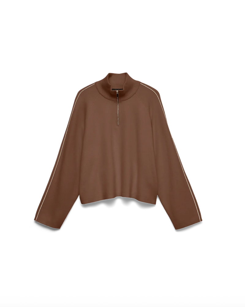 Vero Moda Saba Zipper Pullover | Brown