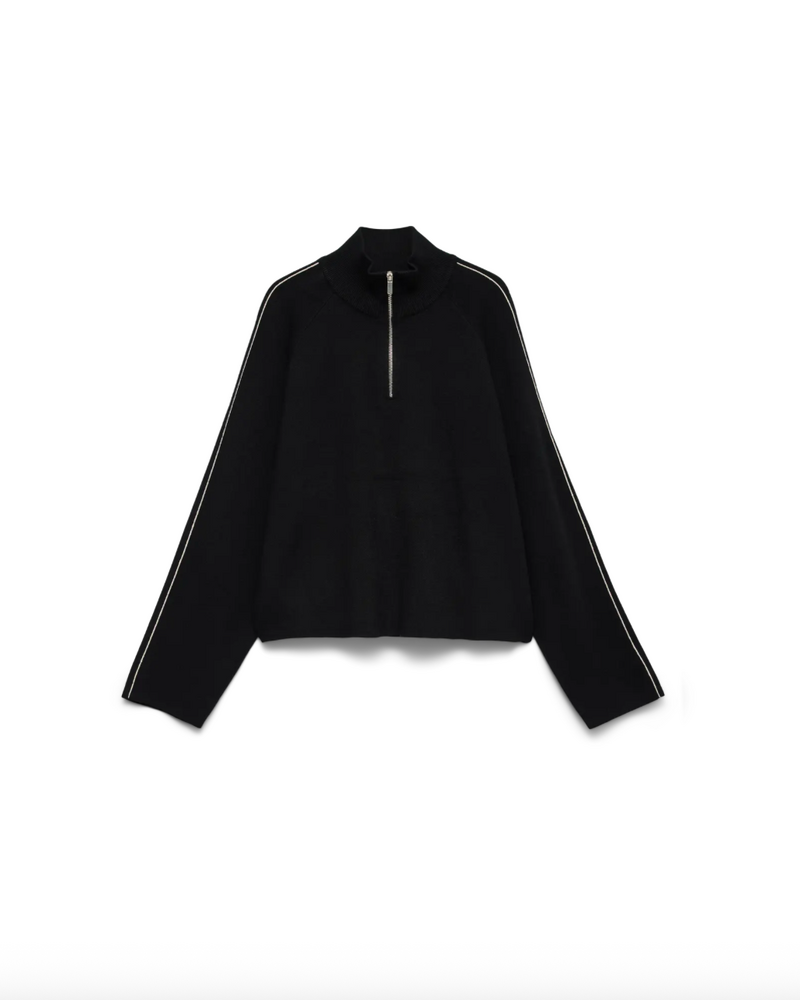 Vero Moda Saba Zipper Pullover | Black