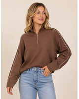 Vero Moda Saba Zipper Pullover | Brown