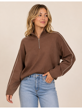 Vero Moda Saba Zipper Pullover | Brown
