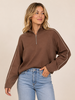 Vero Moda Saba Zipper Pullover | Brown