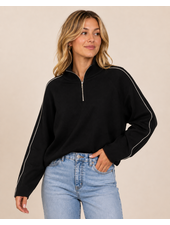 Vero Moda Saba Zipper Pullover | Black