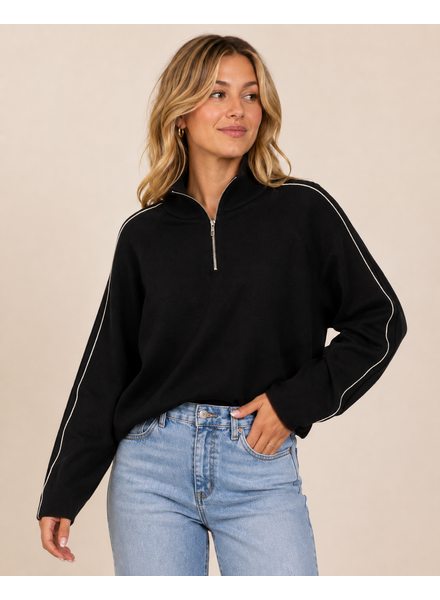 Vero Moda Saba Zipper Pullover | Black