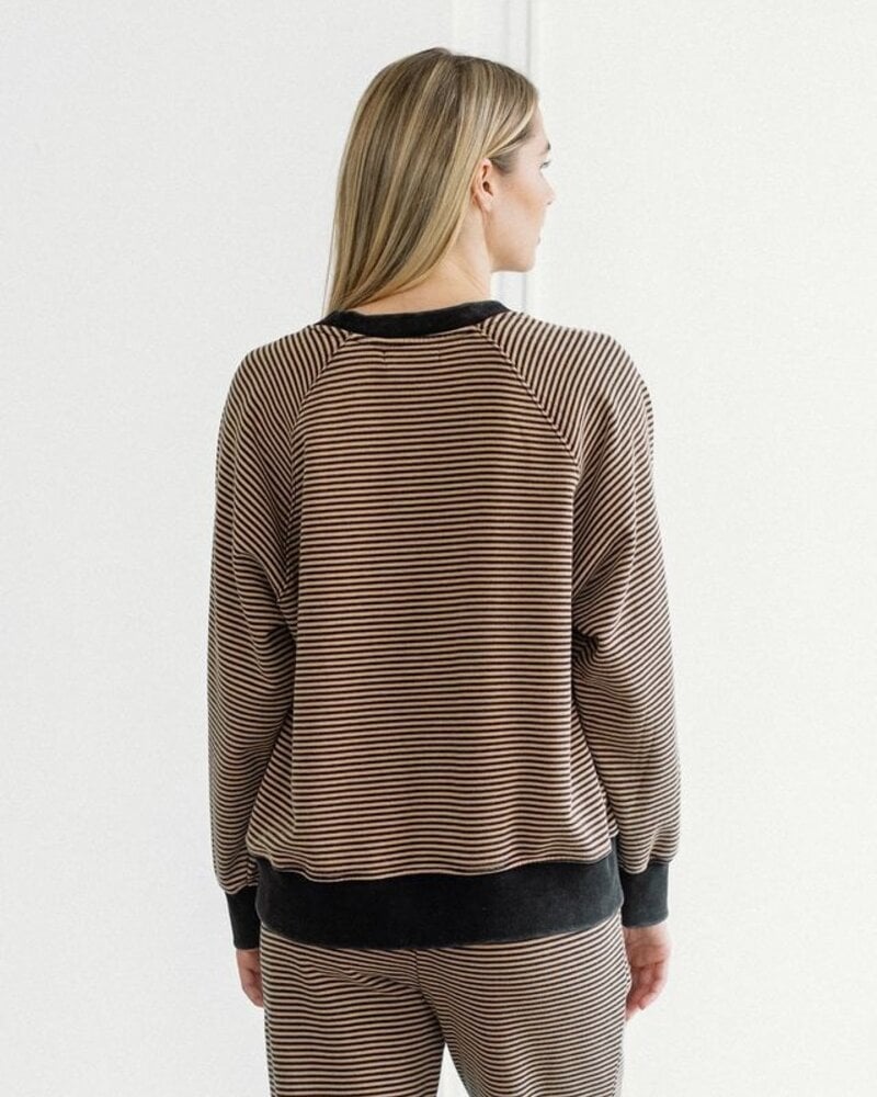 Striped Crew | Black/Tan