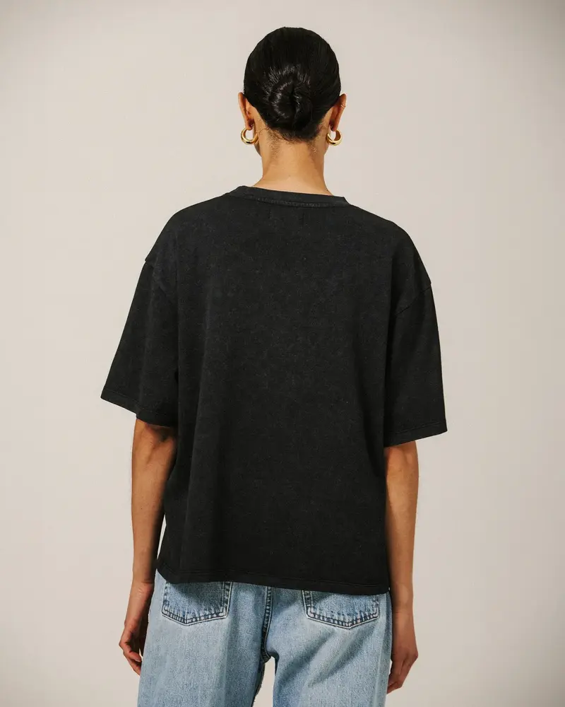 Boxy Tee | Washed Black